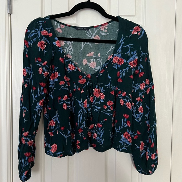 Flowy tie front blouse - Picture 1 of 5